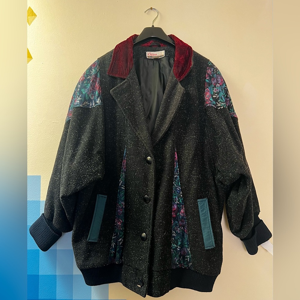 90s Vintage Oversized Unisex Jacket by Diana Marco Size 22/XL